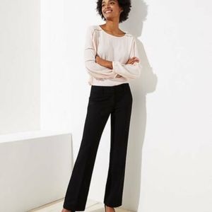 Loft Pants Size 0 Marisa Straight Leg Doubleweave